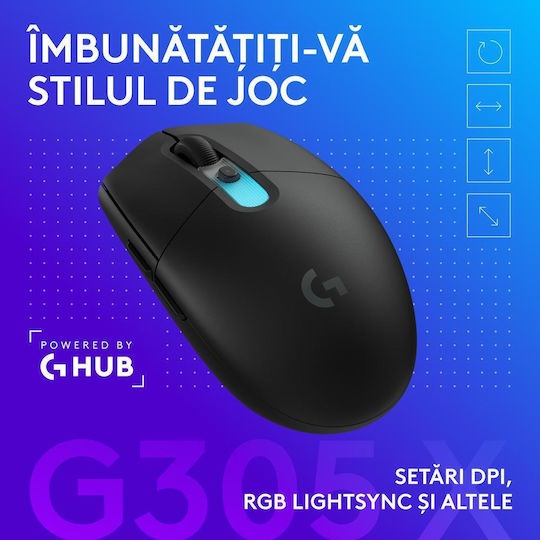 Logitech G305 X Superlight Wireless RGB Gaming Mouse 44000 DPI Black
