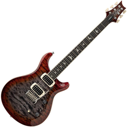 PRS Se Custom 24-08 Quilt Charcoal Cherry Burst Elektrische Gitarre