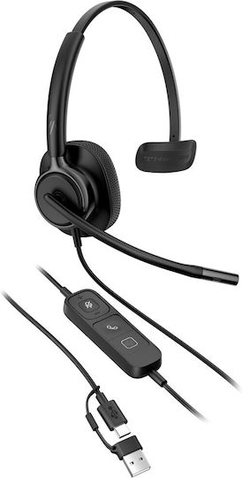 HP Poly Mission 415 Monaural On Ear Multimedia Căști cu microfon și conexiune USB-A / USB-C