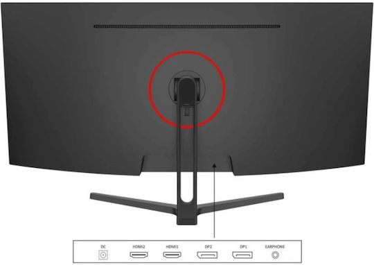 OptimX MT34J-1 Monitor Ultrawide IPS Curbat 34" QHD 3440x1440
