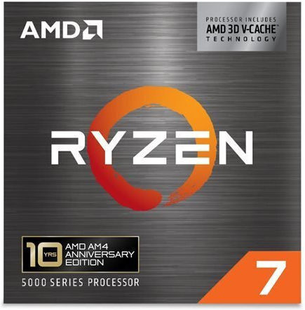 AMD Райзън 7 5800X3D 3.4GHz Процесор 8 Ядра за Socket AM4 с Кутия