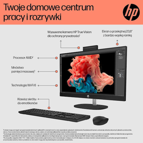 HP 24-cr0334nw 23.8" (Ryzen 7-7730U/16GB/512GB SSD/FHD/No OS)