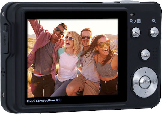 Rollei Compactline 880 Kompaktkamera 18MP Optischer Zoom 8x Schwarz