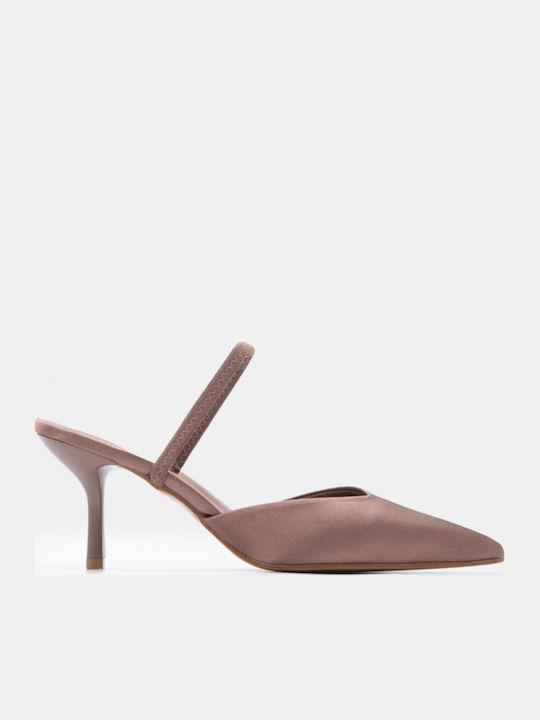 Pointed Toe Heels with High Khaki Heel