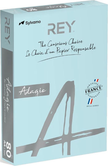 Rey Adagio Druckpapier A4 80gr/m² 1x500 Blätter Hellblau
