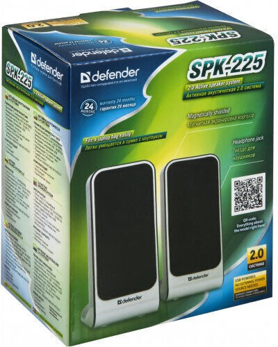 Defender SPK-225 Ηχεία Υπολογιστή 2.0 με Ισχύ 4W σε Μαύρο Χρώμα