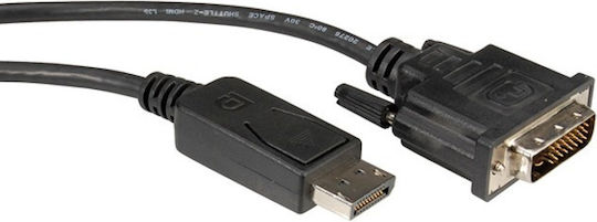 Value Кабел DVI-D мъжки - DisplayPort мъжки 1м Черен (11.99.5613)