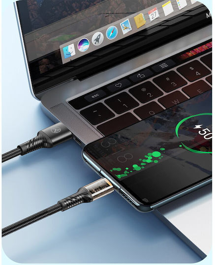 Tellur Transparent Series Tll155701 Lightning Cable Usb A Male to Male 1m Black
