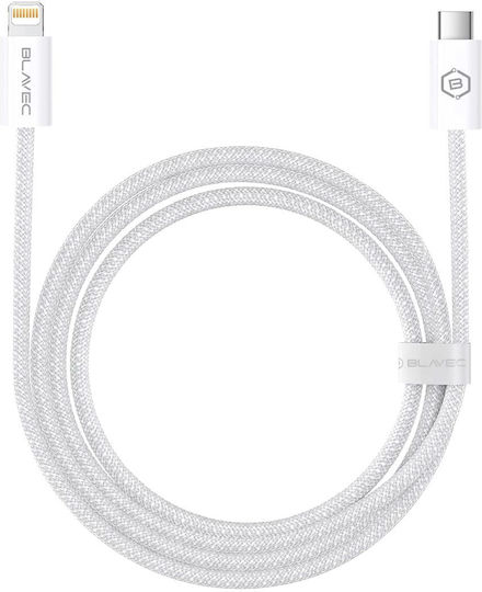 Blavec Braided USB-C to Lightning Cable 20W White 1m
