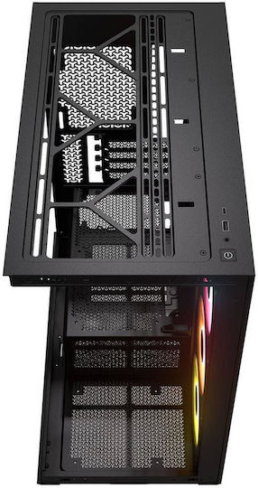 Corsair 2800X RS-R Геймърско Micro Tower Компютърно Кутия с ARGB Осветление Черно