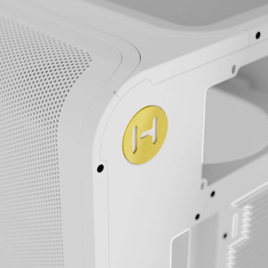 HYTE X50 Gaming Midi Tower Κουτί Υπολογιστή με Πλαϊνό Παράθυρο Snow White