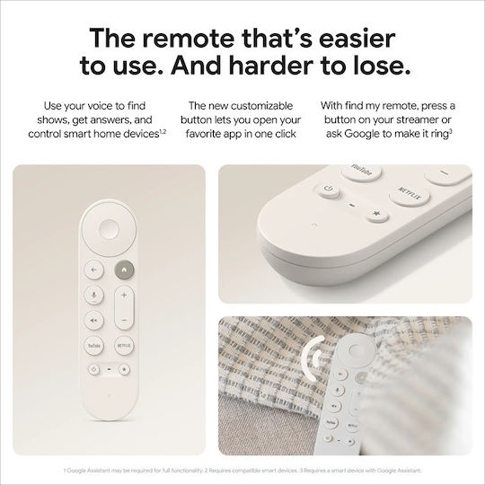 Google Smart TV Stick Streamer 4K UHD with Wi-Fi / HDMI