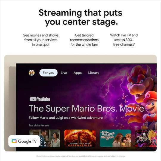 Google Smart TV Stick Streamer 4K UHD with Wi-Fi / HDMI