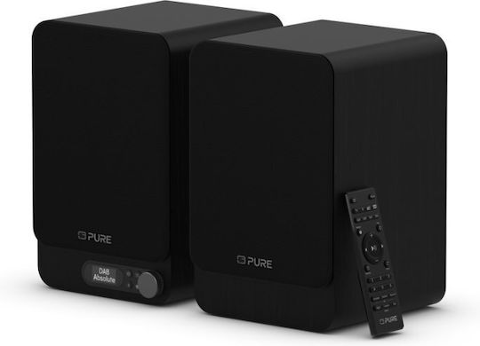 Pure Classic Active Bluetooth Studio Monitor Speakers Radio Fm Dab+ Hdmi Optical Aux Black