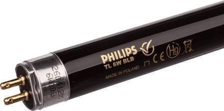 Philips Light Bulb Fluorescent Blacklight 6W for G5 socket