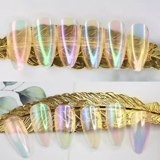 Nageldesign Dekopulver Aurora Transparent Candy Neonfarben 6 Stücke T105
