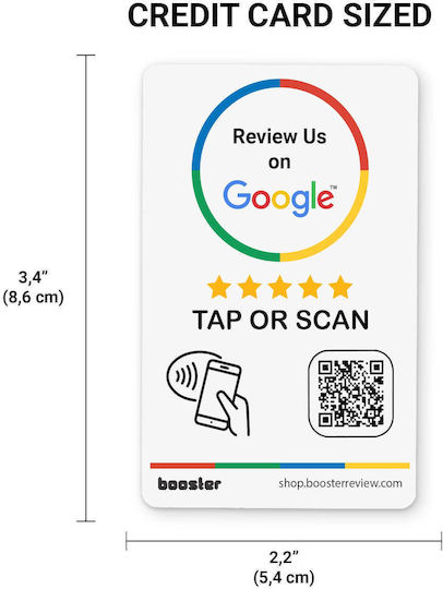 Google Review Tap Stickers Smart Tap Nfc & Qr Instant Reviews 4-pack