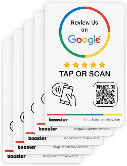 Google Review Tap Stickers Smart Tap Nfc & Qr Instant Reviews 10-pack