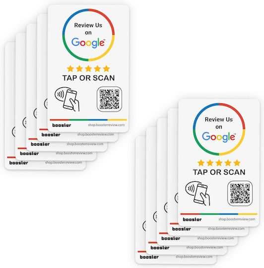 Google Review Tap Стикери Smart Tap NFC & QR Instant Reviews 2-Pack