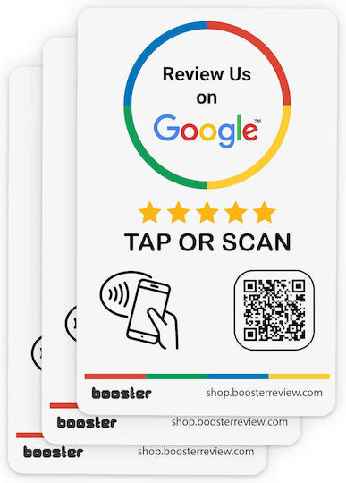 Google Review Tap Стикери Smart Tap NFC & QR Instant Reviews 2-Pack