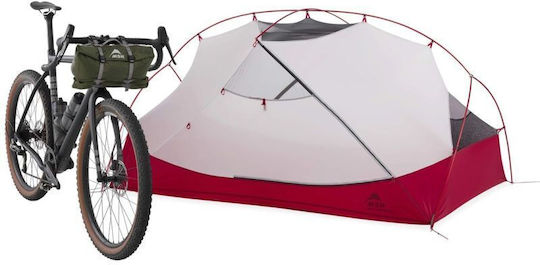 MSR Hubba Hubba Bikepack 2 Лятна Палатка за Къмпинг Зелена с Двоен Плат за 2 Души 279x213x107см