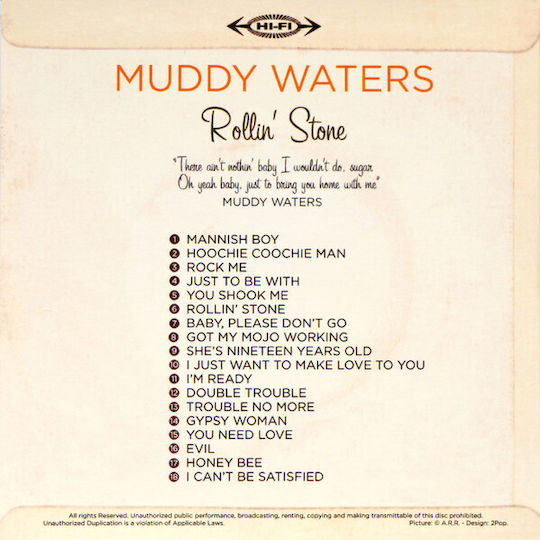 Muddy Waters Rollin' Stone Vinyl Cd All Media