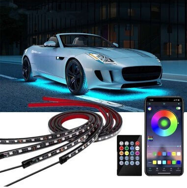 Bandă LED 12V RGB Lumină 1.5m cu Sursă de Alimentare și Telecomandă