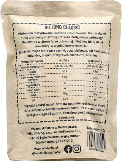 Wild Willy Jerky 40gr