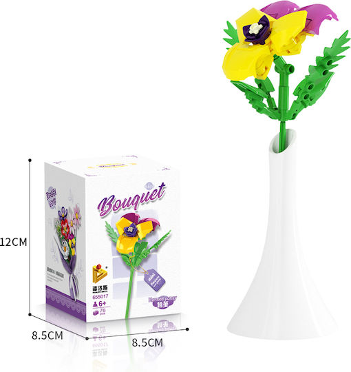 Panlos Cuburi de Construcții 655017 Floare Panseluță 6+ Ani 76 Buc
