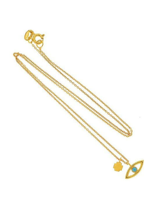 Arteon Woman Cross Gold Plated Silver with Chain