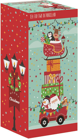 Easylife Santa's Friends Weihnachtliche Teekanne Aus Porzellan Easylife Santa's Friends Weihnachtliche Teekanne Aus Porzellan