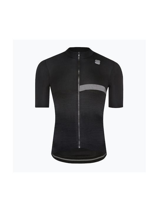 Sportful Tricou De Ciclism Pentru Bărbați Mâneci Scurte Road Bike Negru