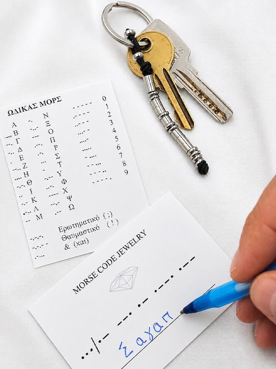 Jt Edelstahl Schlüsselanhänger Geheimnachricht Morse Code Kordel