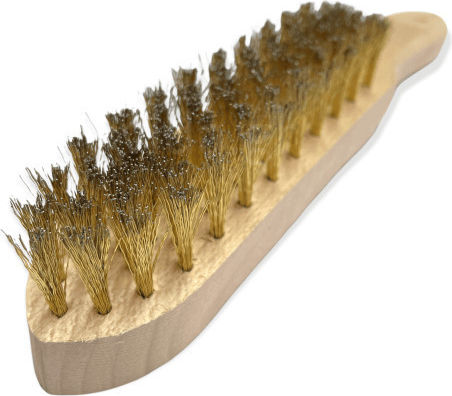 Wire Brushes 6 Rows Brass Bristle Curly Tb