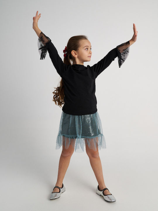 Kids Long-sleeved Black Top