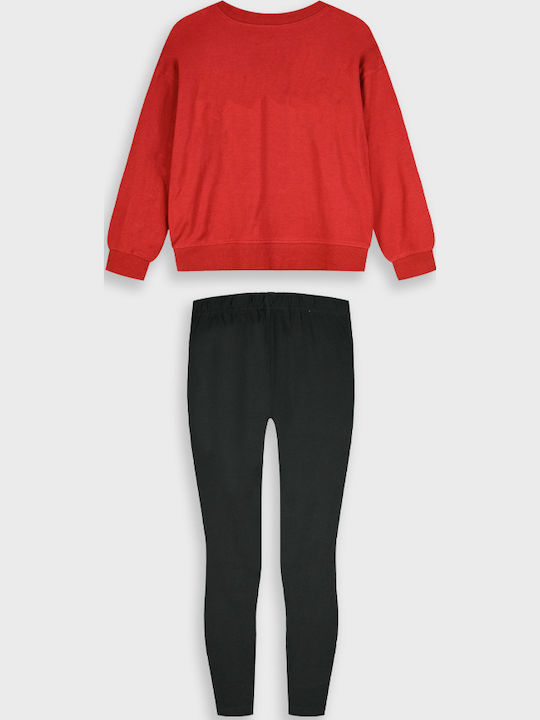 Energiers Kids Set with Leggings Summer 2 Pieces Burgundy