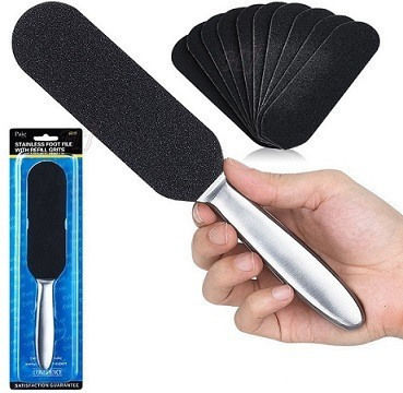 Stainless Steel Foot File Self-Adhesive Replacement Pads 21 cm