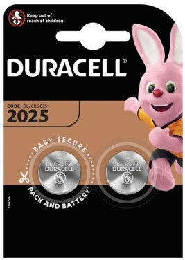 Duracell Μπαταρίες Λιθίου Ρολογιών CR2025 3V 2τμχ