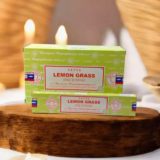 Ароматни Стикчета Лимонова Трева Satya Lemongrass Incense Sticks 15g