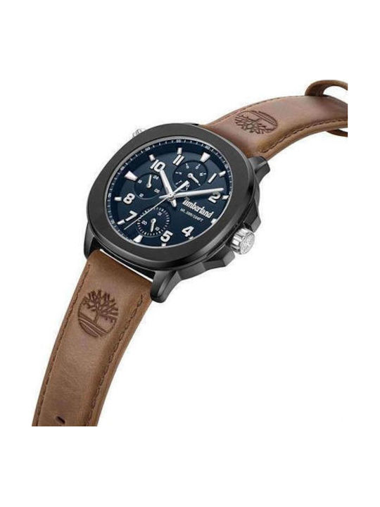 Timberland Timberland Ceas Barbati 44mm Cu Baterie Cu Curea Din Cauciuc Maro