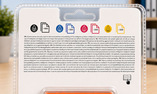 Paket Kompatibler Tinten für InkJet Drucker HP Hp 903 400 Seiten 4 Stück
