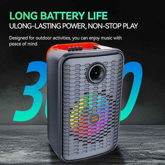 Karaoke Speaker with Wireless Microphones and Lighting Effects SING-E ZQS12156S 079109 Black