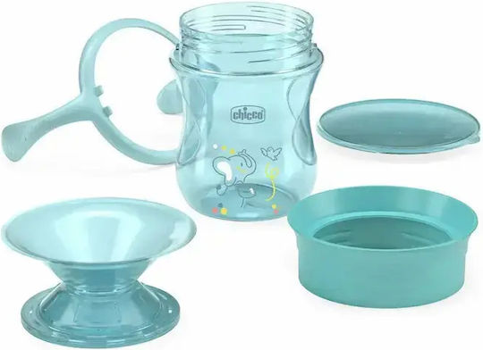 Chicco Pahar pentru Copii cu Mânere și Paie Perfect Cup din Plastic Verde 200ml pentru 12m+