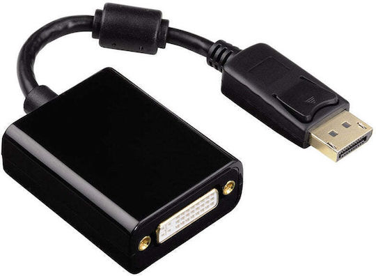 Кабел Адаптер DisplayPort към DVI Hama Receiver DVI D.Port към DVI M F 53767/200336 Работи Само В Тази Посока