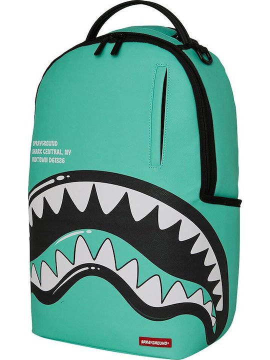 Sprayground Shark Central Bubble Shark Ученическа раница Тюркоазена с Джоб за бутилка