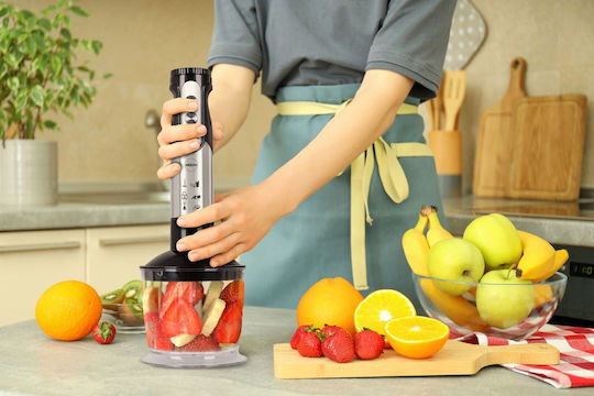 Eldom Hand Blender with Stainless Steel Rod 800W Black
