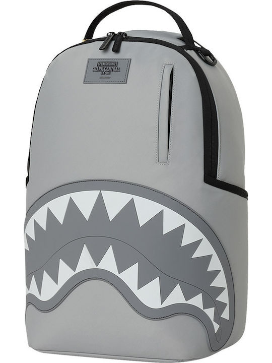 Sprayground Shark Central Ученическа Раница за Основно Сивa с Джоб за Бутилка 2026