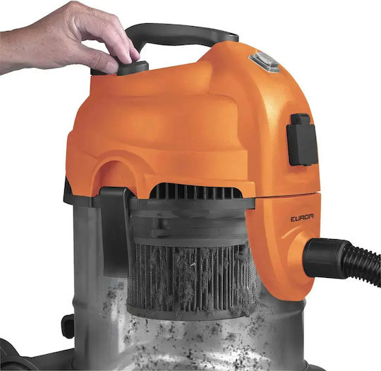 Eurom Aspirator Umed-Uscat 1400W cu Recipient Inoxidabil 20lt Portocaliu