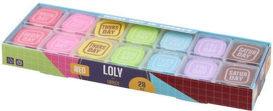Sazio Radiergummi Loly Pastell Tage