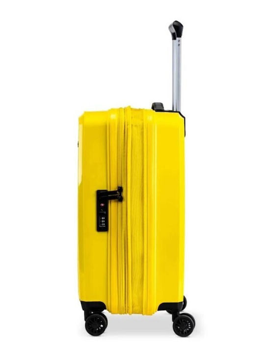Ciak Roncato Medium Hard Yellow Travel Suitcase Height 67cm